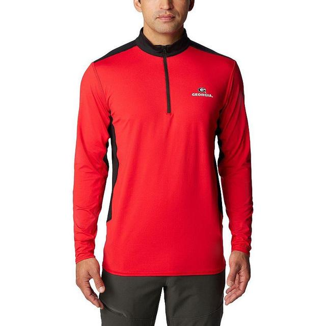 Mens Columbia Georgia Bulldogs Tech Trail Omni-Shade Quarter-Zip Top Product Image