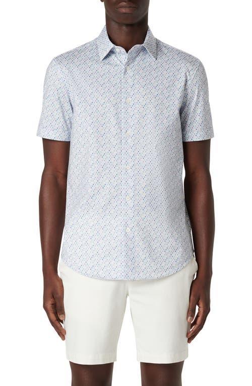 Bugatchi Miles OoohCotton Mixed Dot Short Sleeve Button-Up Shirt Product Image