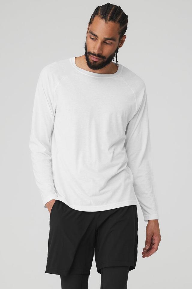 Triumph Long Sleeve Tee - White Male Product Image