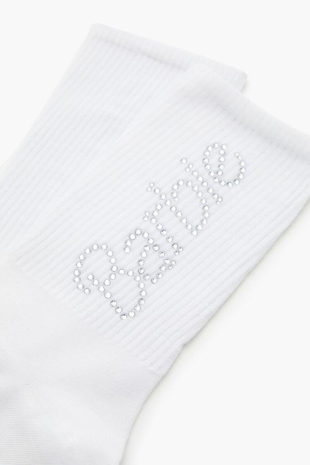 Rhinestone Barbie Crew Socks | Forever 21 Product Image