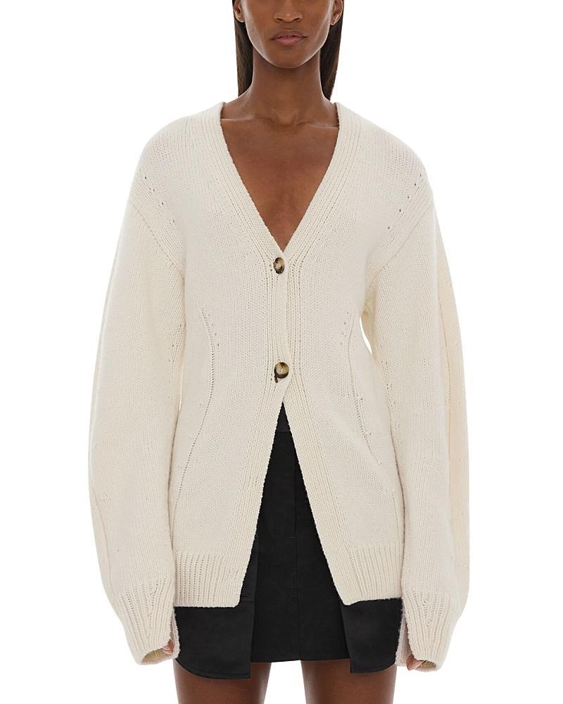 Womens Wool-Blend Fitted Cardigan Product Image