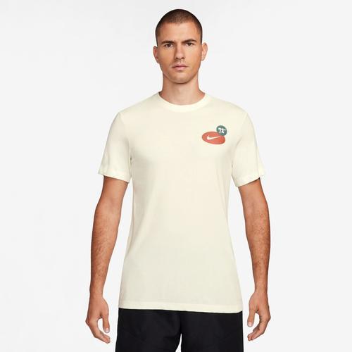 Nike Mens Nike Dri-FIT 3MO GFX T-Shirt - Mens Sail/Orange Product Image