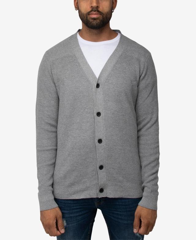 X-Ray Mens Basic Ribbed Cardigan Product Image