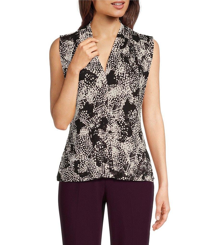 Calvin Klein Printed Jersey V-Neck Sleeveless Cami Top Product Image