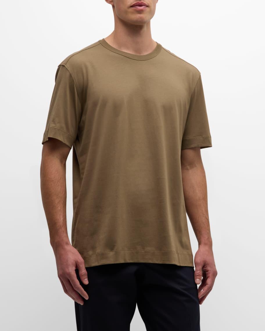 Mens Pure Cotton Crewneck T-Shirt Product Image