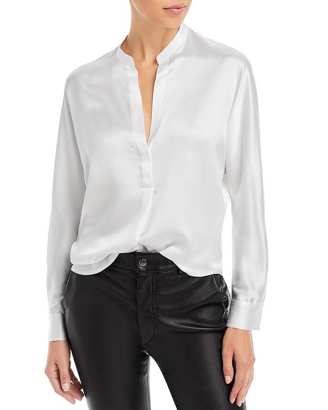 Vince Band Collar Blouse (Optic ) Women's Clothing Product Image