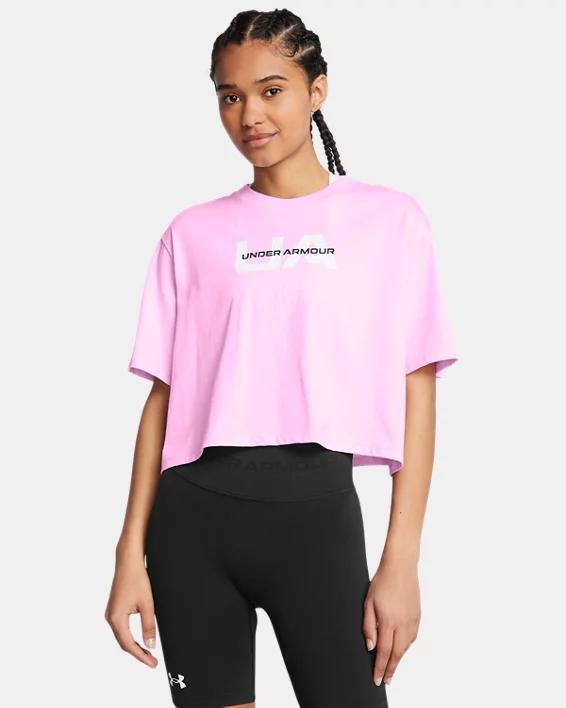 Womens Under Armour Boxy Crop Short Sleeve T-Shirt Product Image