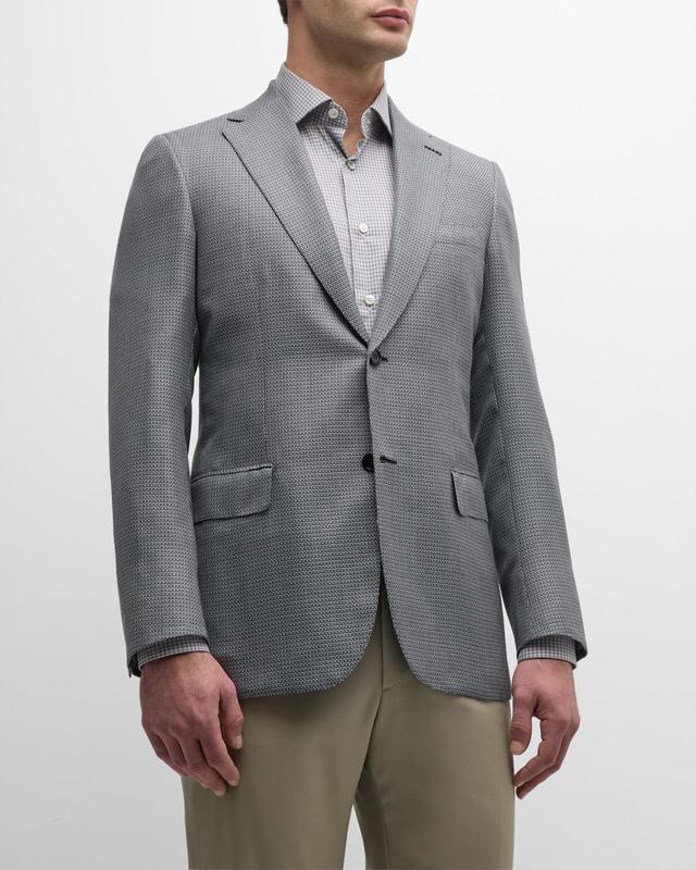 Mens Micro-Check Wool Sport Coat Product Image