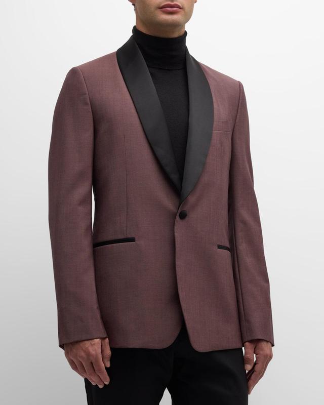 Mens Satin-Lapel Single-Button Dinner Jacket Product Image