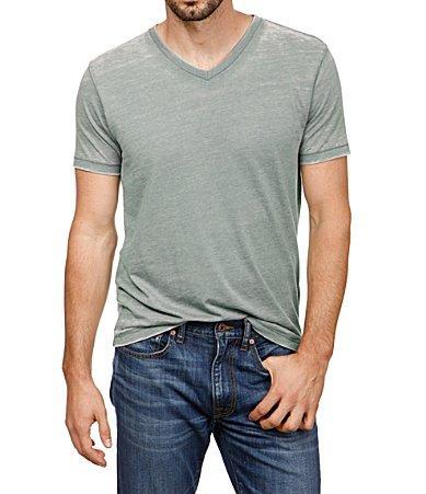 Lucky Brand Short Sleeve Burnout V-Neck T Product Image