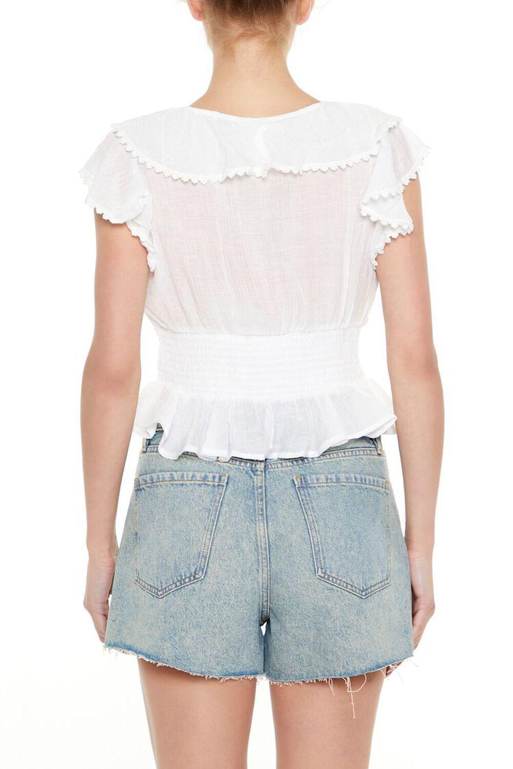 Smocked Ruffle-Trim Top | Forever 21 Product Image