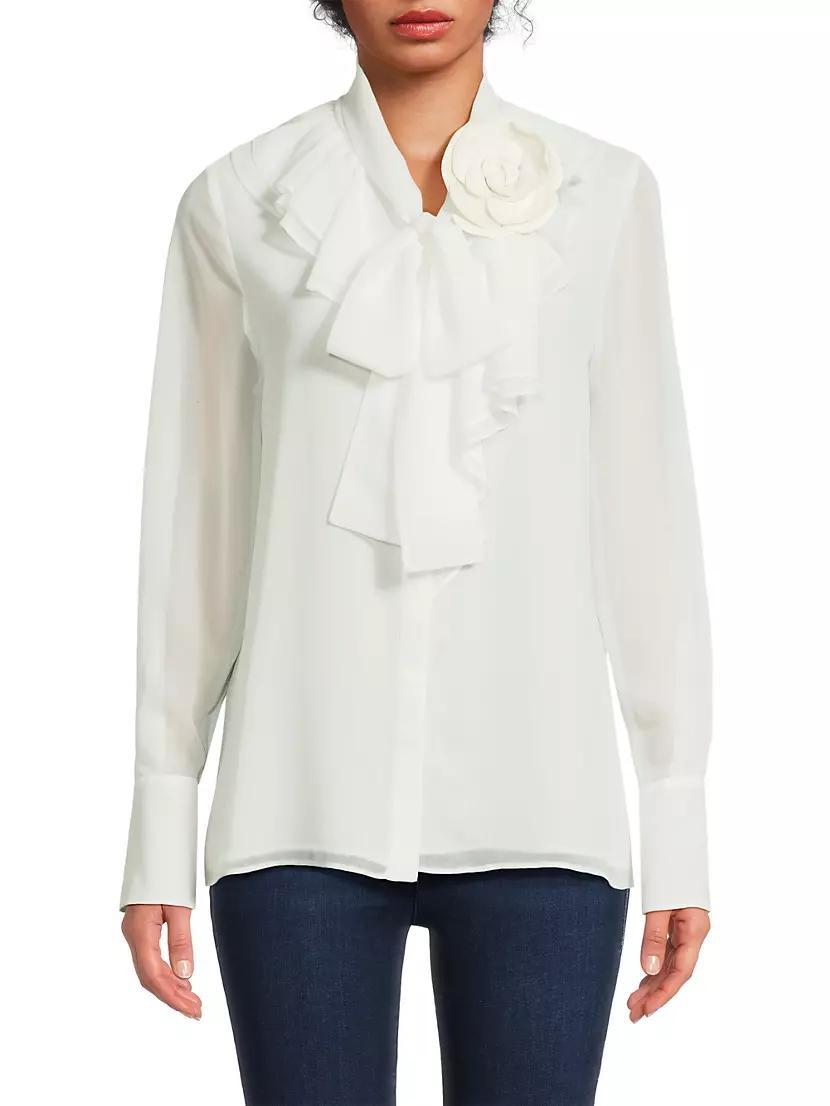 Yoli Ruffle Flower Blouse Product Image