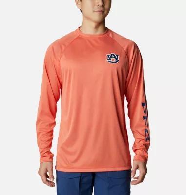 Columbia Men's Collegiate PFG Terminal Tackle Long Sleeve Shirt - Tall - Auburn- Product Image