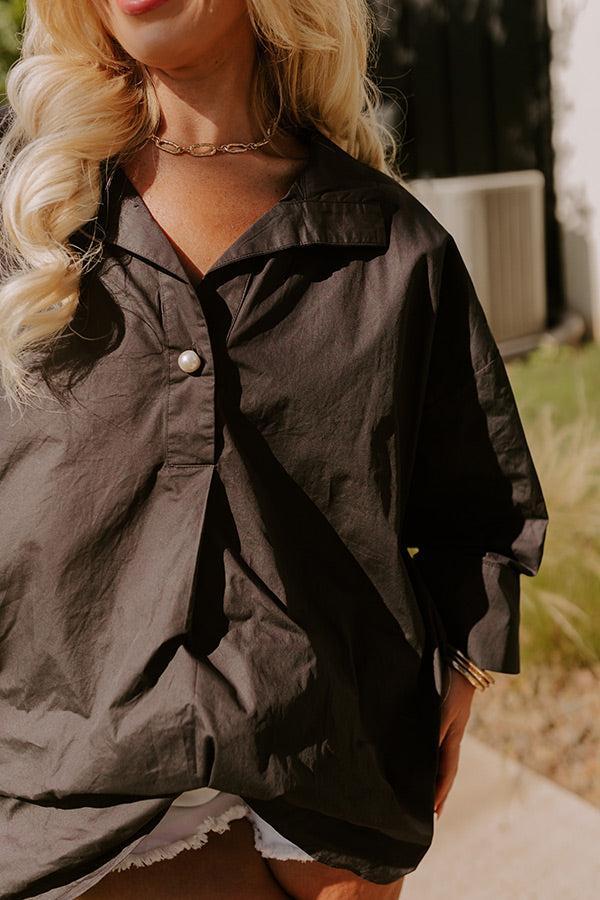 Manhattan Meeting Shift Top In Black Curves Product Image