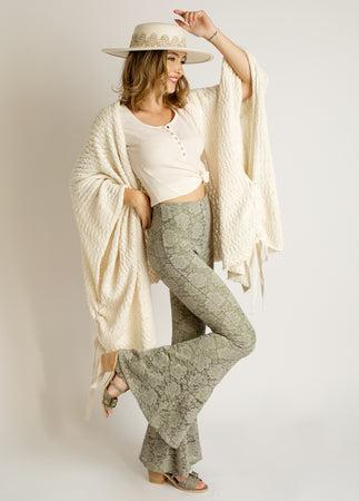 Abril Pant in Neutral Green Product Image