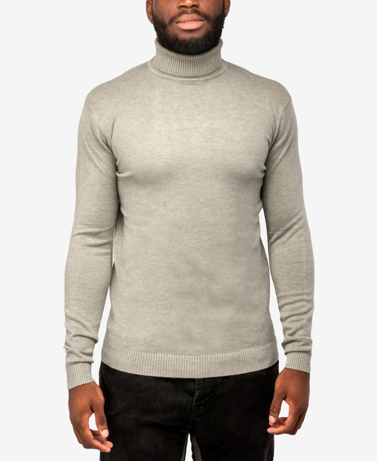 X Ray Men's Solid Turtleneck Sweater - Heather Charcoal - Size XXL  - male - Size: XXL Product Image