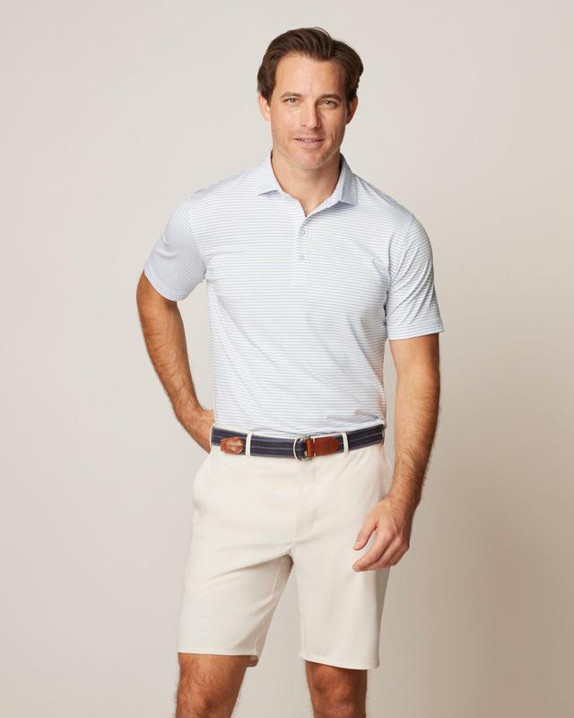 johnnie-O Michael Striped Jersey Performance Polo Product Image