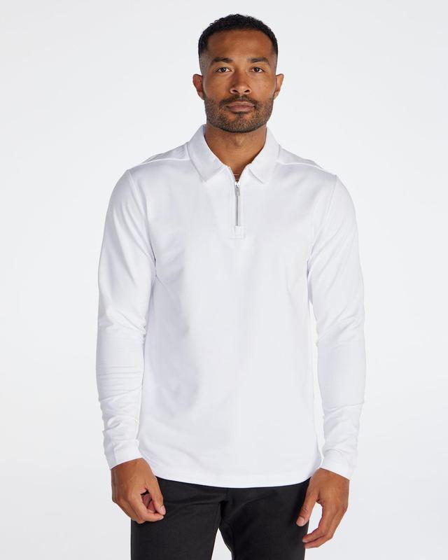 LUX Long Sleeve Zip Polo Product Image