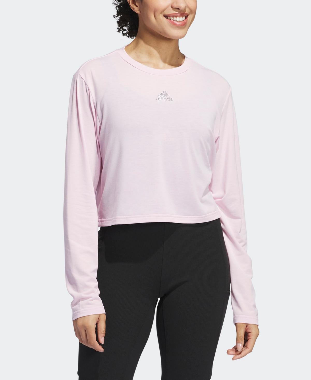 adidas Y2K Glam Tee Clear Pink M Womens Product Image