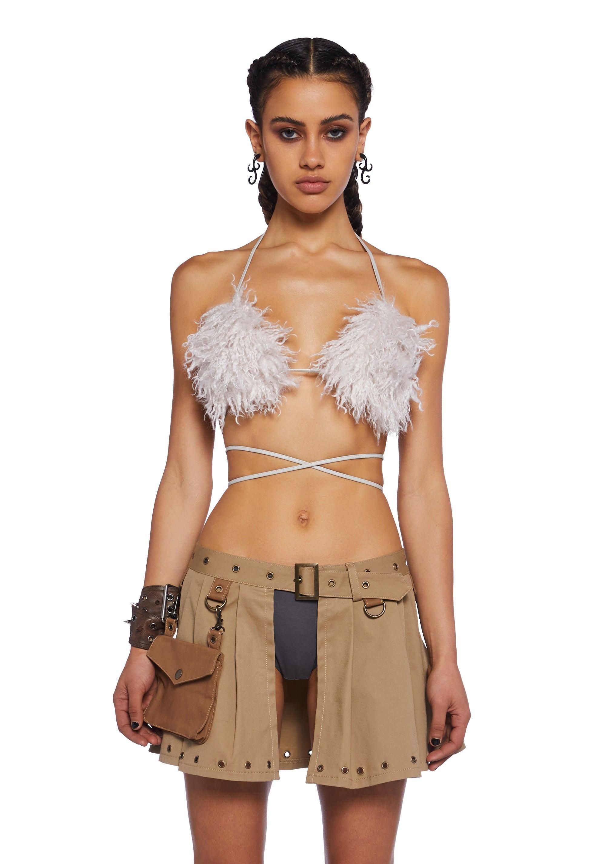 Icy Revival Faux Fur Top - White Male Product Image