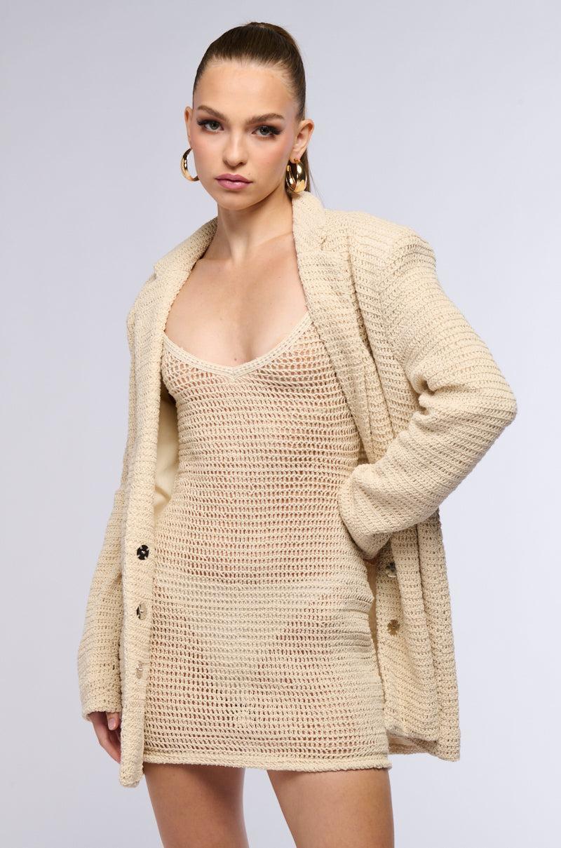 CLASSIC OVERSIZED CROCHET BLAZER Product Image