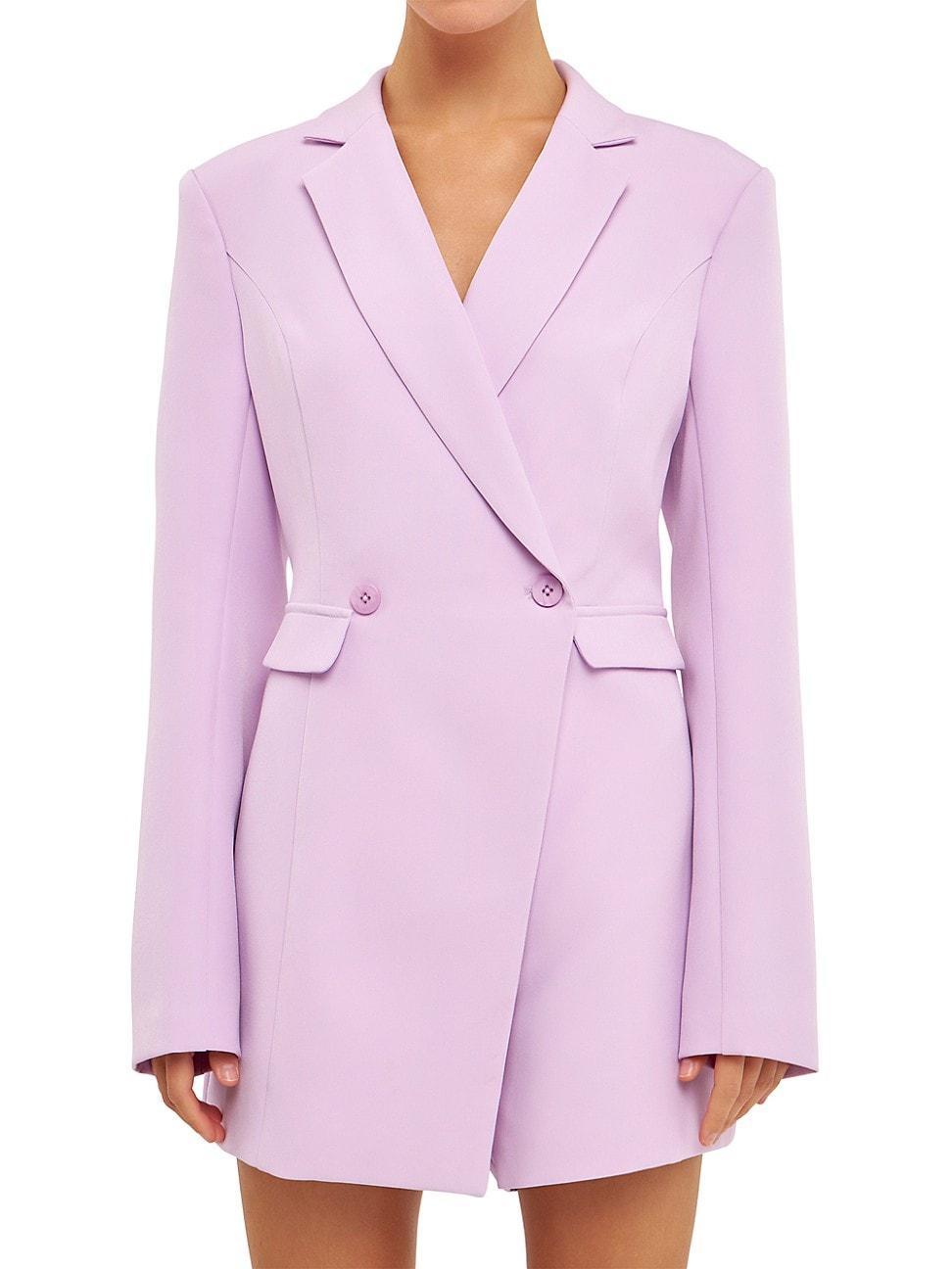 Womens Suit Blazer Romper Product Image