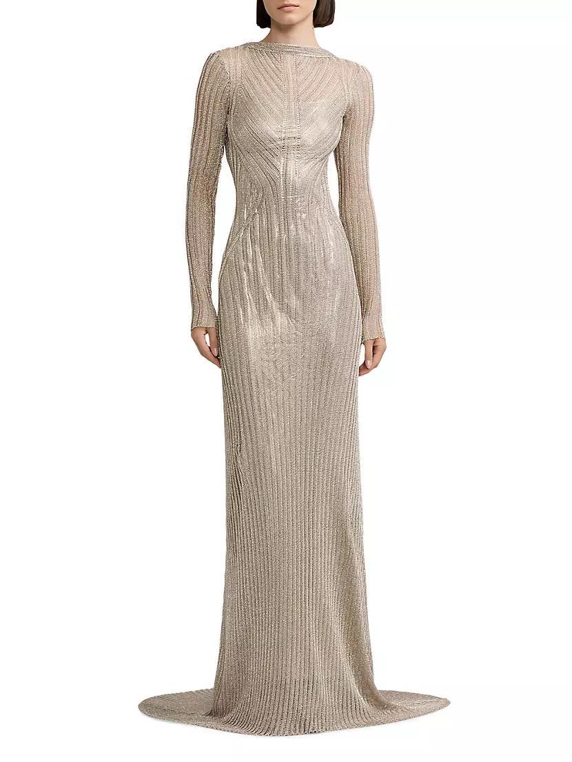 Metallic Knit Gown Product Image