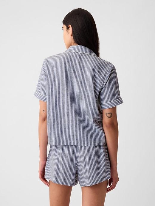 Linen-Blend PJ Shirt Product Image