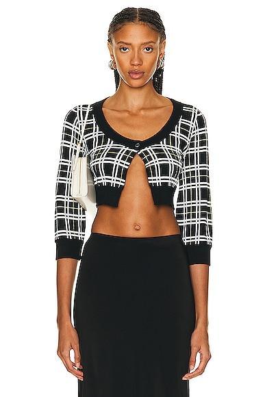 Marni Cropped Cardigan in Black Product Image