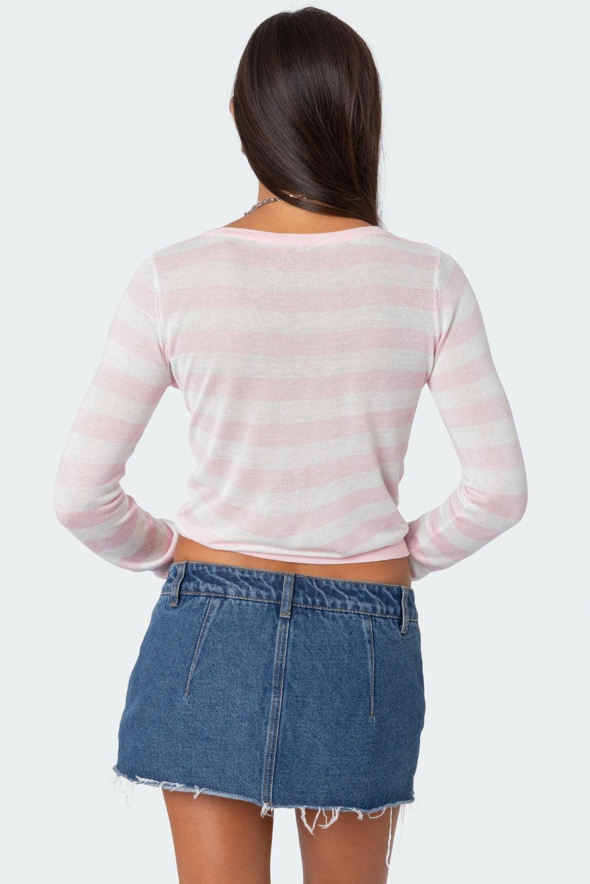 Candice Striped Knit Top Product Image