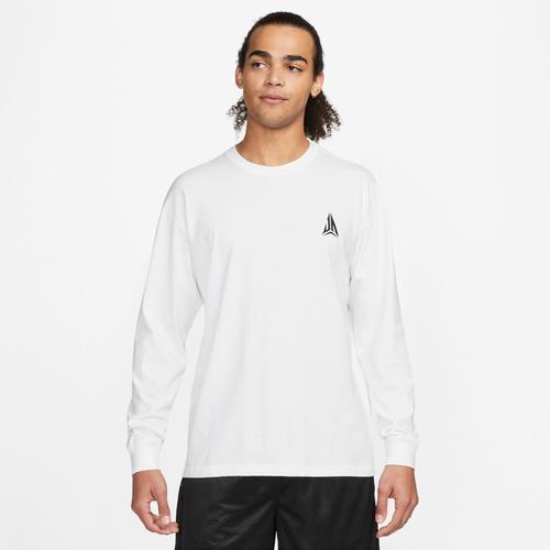 Nike Mens Nike Ja Morant M90 Long Sleeve T-Shirt - Mens White/Black Product Image