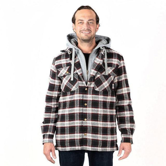 Mens Sonoma Goods For Life Flannel Hooded Shirt Jacket Product Image