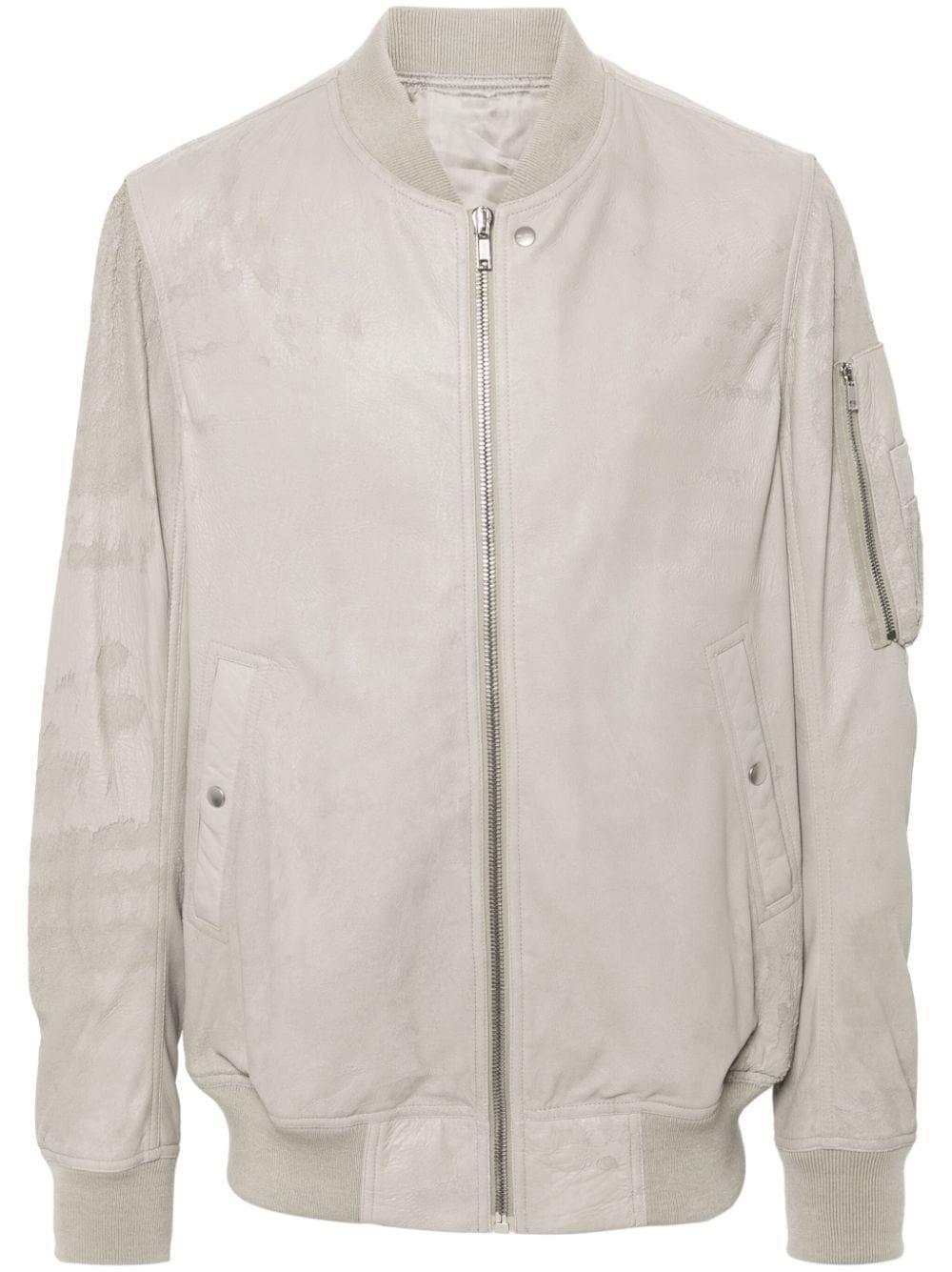 Classic Flight Jacket In Beige Product Image