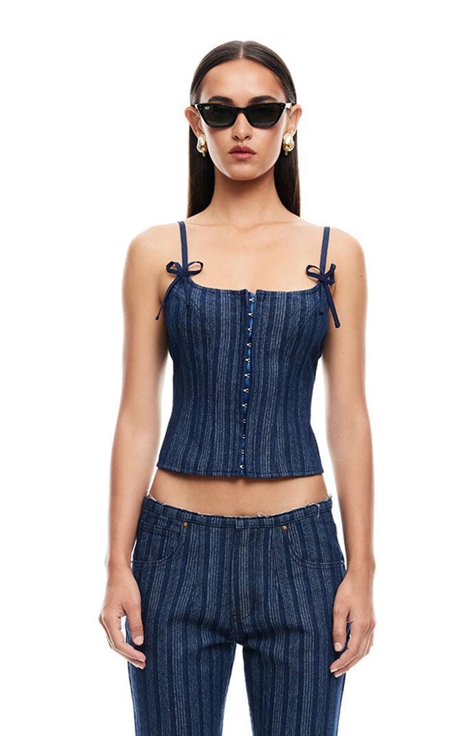 LIONESS Women's Charismatic Denim Corset Product Image