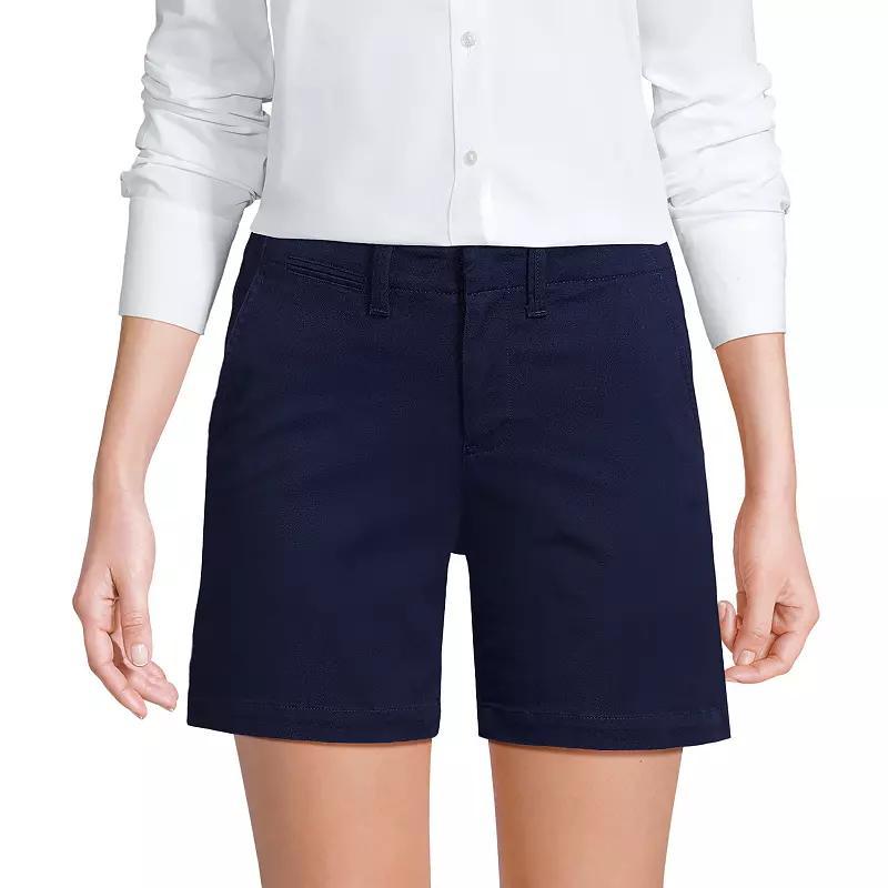 Petite Lands End Classic 7 Chino Shorts, Womens Product Image