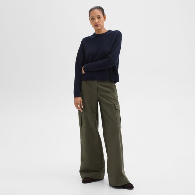 Moleskin Twill Wide-Leg Cargo Pant | Theory Product Image