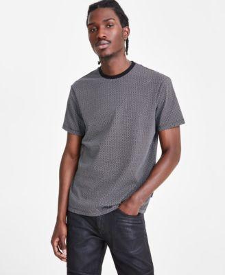 Men's Short Sleeve Crewneck Geometric Print T-Shirt, Created for Macy's Product Image