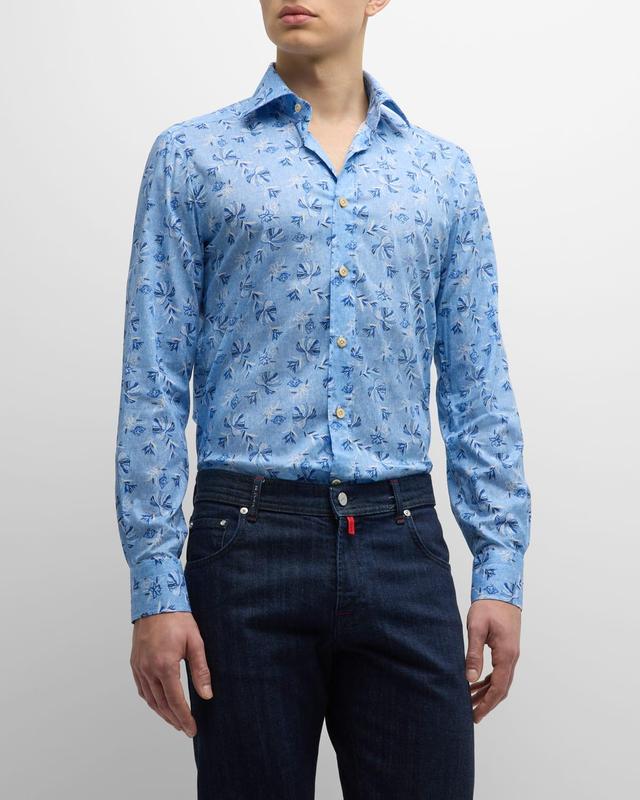 Mens Floral Sport Shirt Product Image