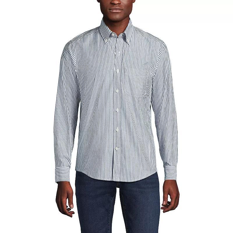 Lands End Mens Traditional Fit Essential Lightweight Poplin Shirt Product Image