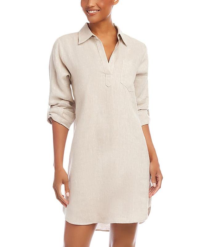 Karen Kane Women's Linen Shirtdress, , 100% Linen Product Image