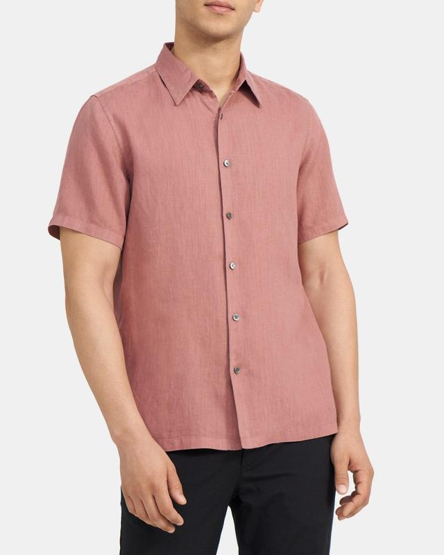 Standard-Fit Short-Sleeve Shirt in Linen Product Image