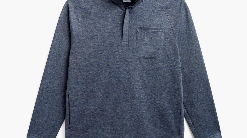 Blue Denim Heather Men's Fusion Double-Knit 1/4 Zip Product Image