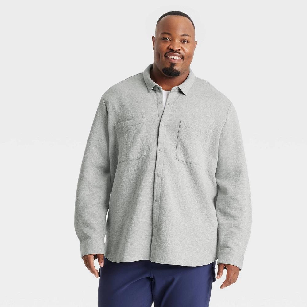 Mens Big Shirt Jacket - All In Motion Heathered 2XL Product Image