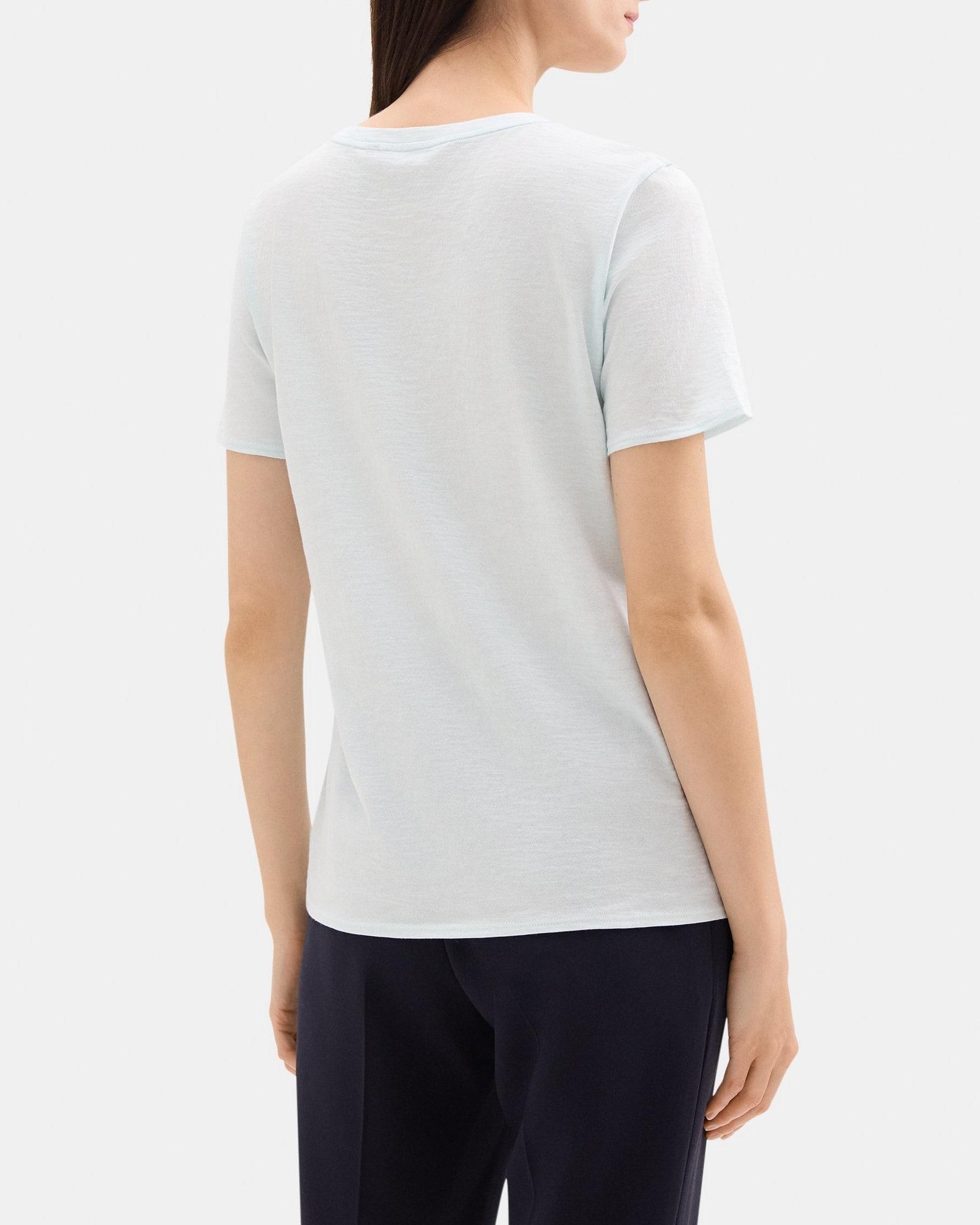 V-Neck Tee in Slub Cotton Product Image