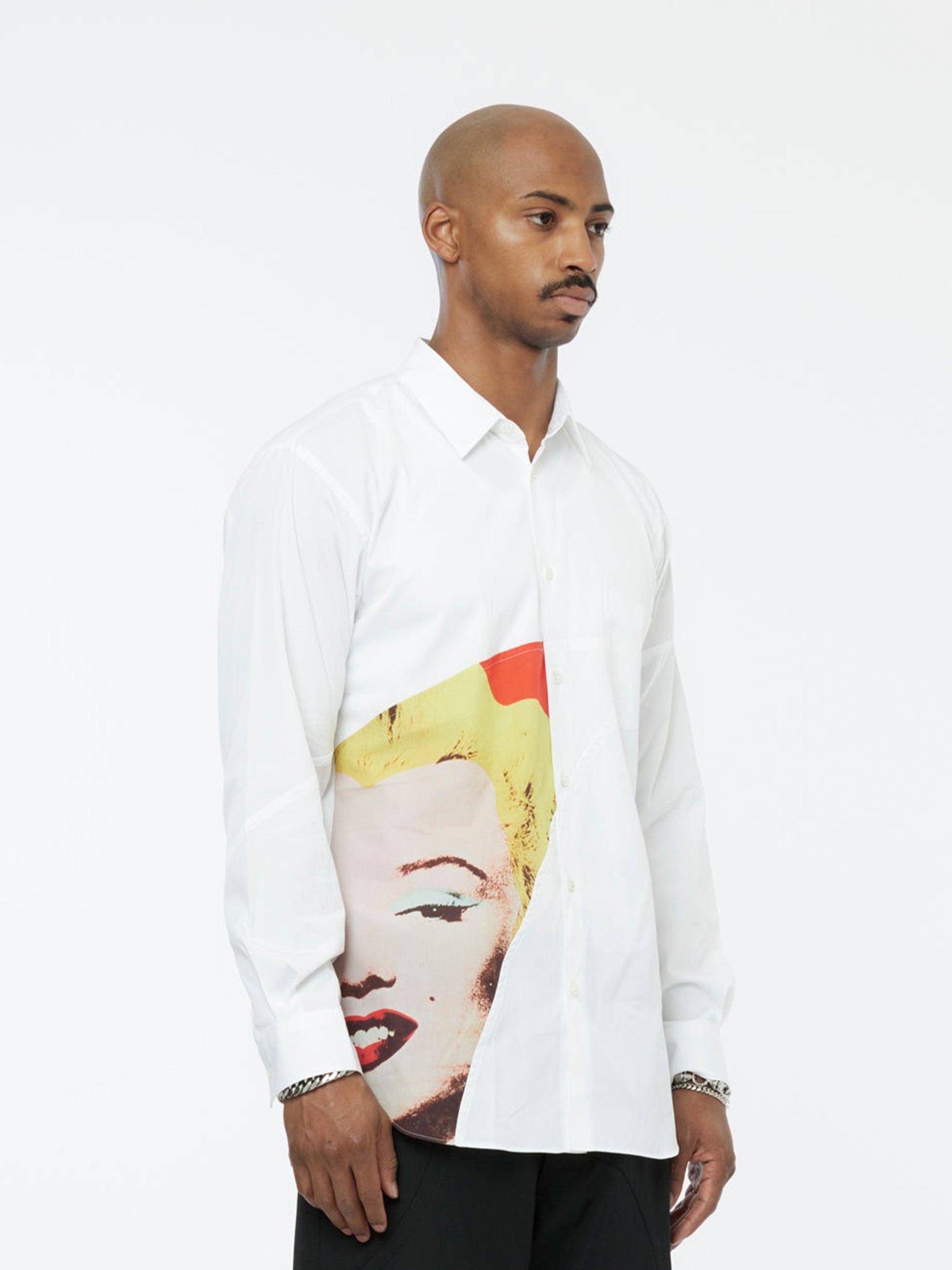 CDG Shirt Button Up Shirt (White/Print) Product Image