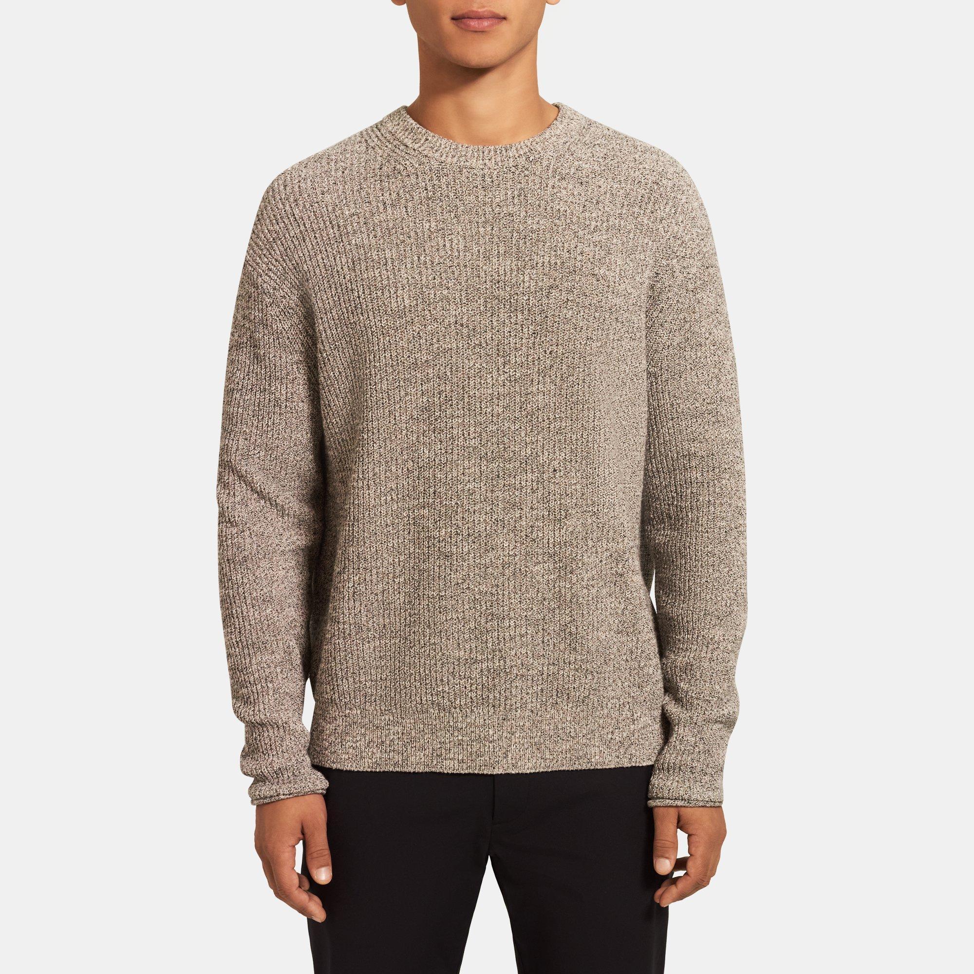 Tweed Knit Crewneck Sweater | Theory Outlet Product Image