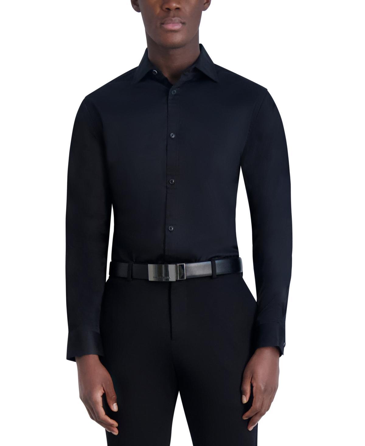 Karl Lagerfeld Paris Mens Slim-Fit Sateen Woven Shirt Product Image