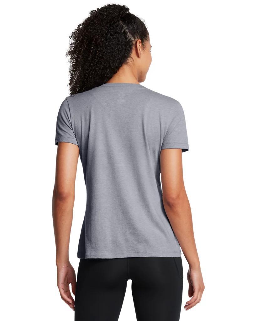 Women's UA Performance Cotton Collegiate V-Neck T-Shirt Product Image