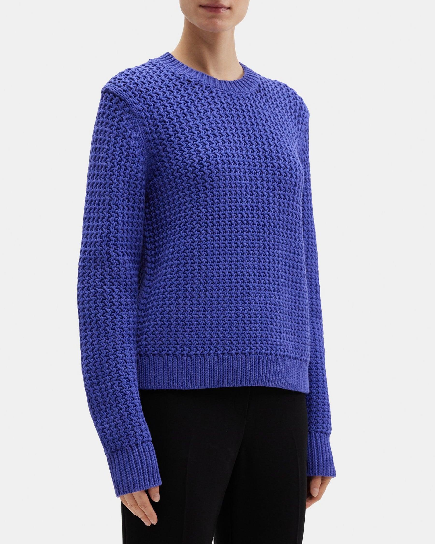 Crewneck Sweater in Cotton-Nylon Product Image