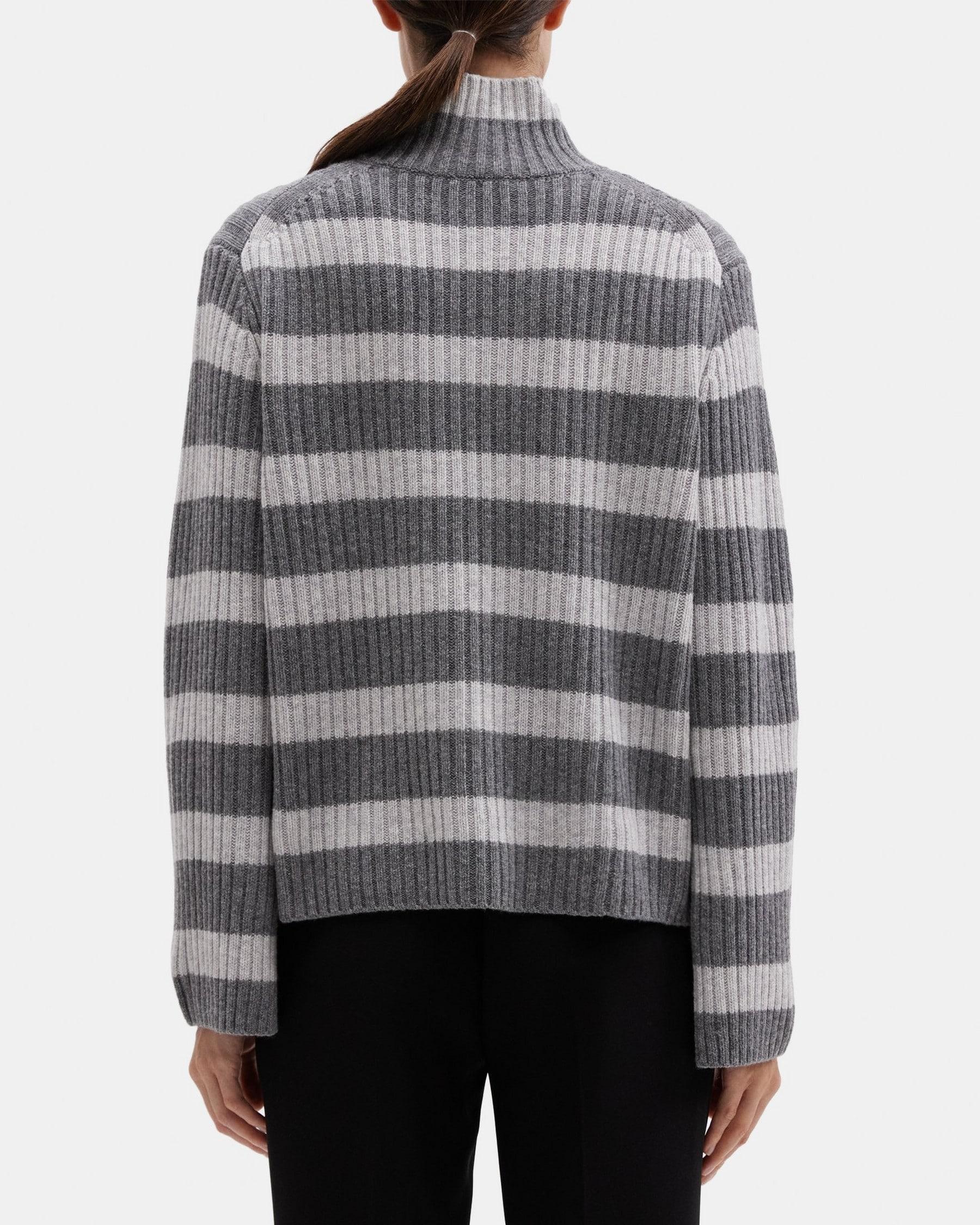 Striped Turtleneck Sweater in Wool Product Image